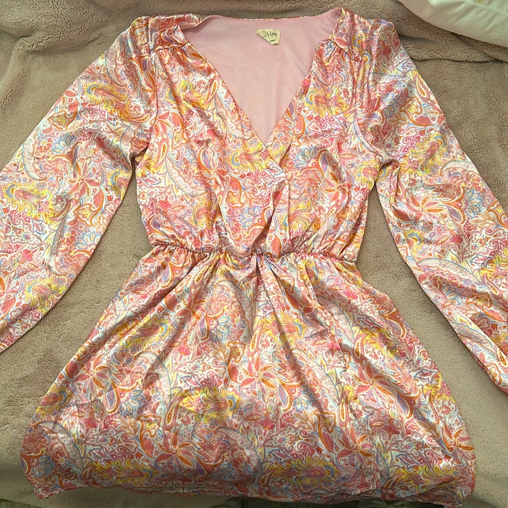 Silky tie dress